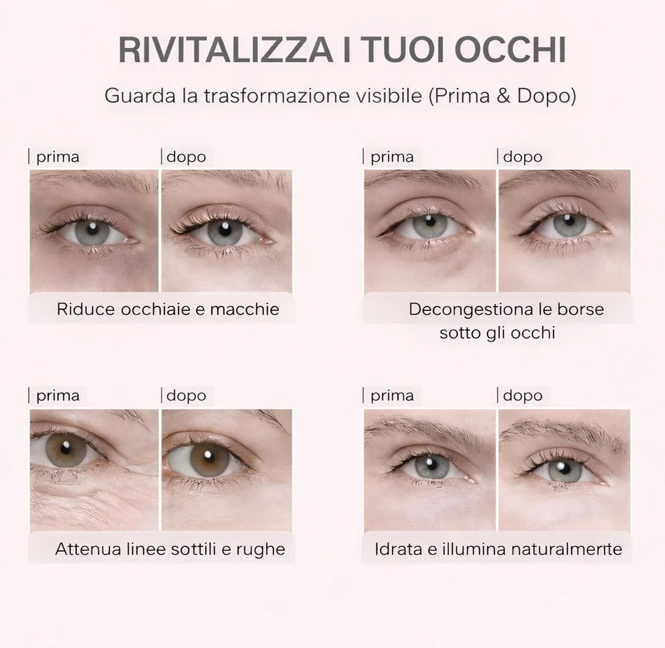 Maschera per gli occhi con biocollagene attivo