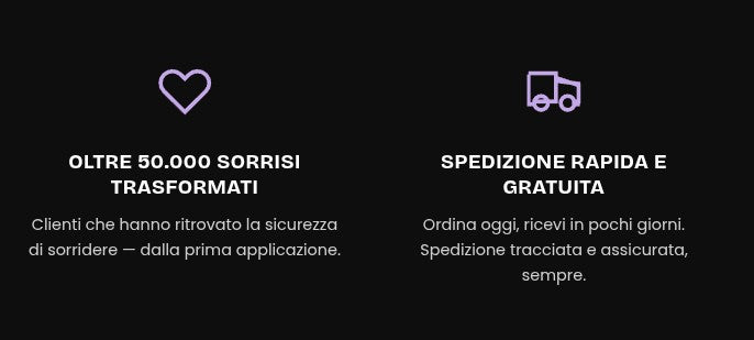 strisce sbiancanti whitesmile con tecnologia PPA+