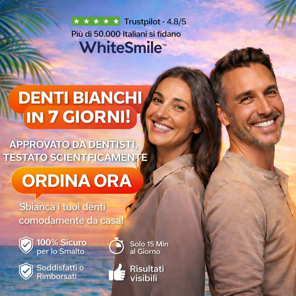 strisce sbiancanti whitesmile con tecnologia PPA+