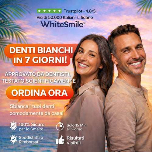 strisce sbiancanti whitesmile con tecnologia PPA+